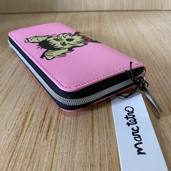 Marc Tetro Yorkie Zippered Wallet NIB NWT In Gift Box Yorkshire Terrier Dog - Picture 7 of 11